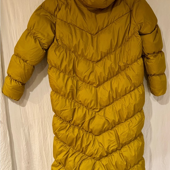 Nike Therma-FIT Windrunner Long Puffer Coat Mustard Yellow Size Small New - Picture 2 of 7